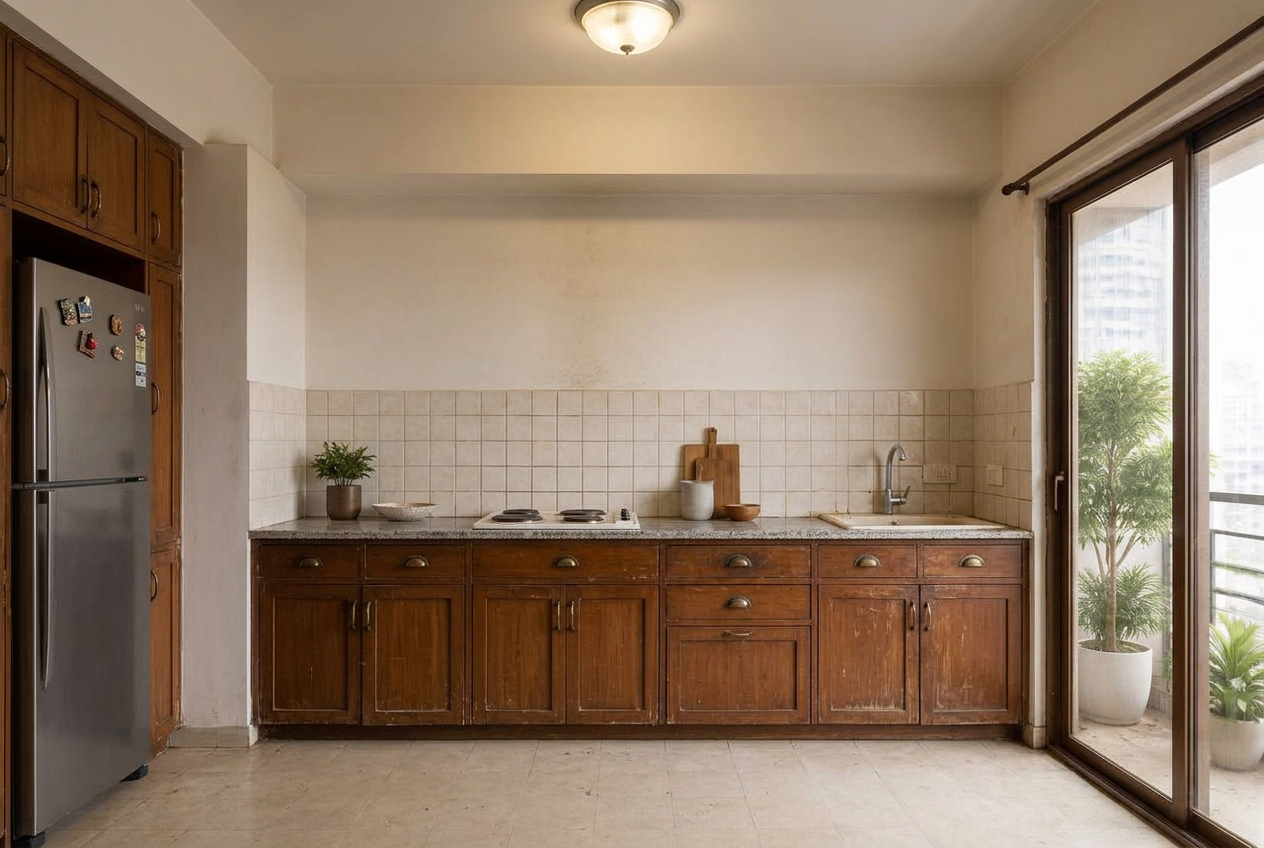 Modular Kitchen before interior transformation