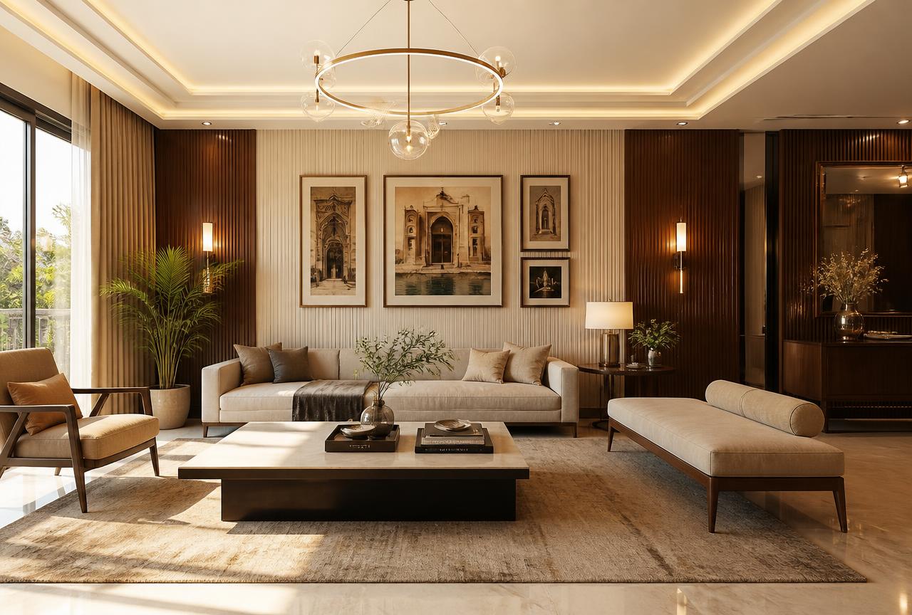 Living Room after interior transformation by V Interior Design Hub