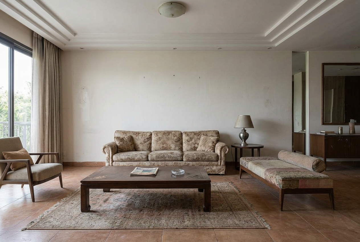 Living Room before interior transformation